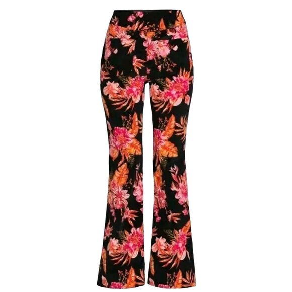 No Boundaries Floral Wide-Leg Corduroy Pull-On Jeans Juniors 15-17 - Picture 1 of 8